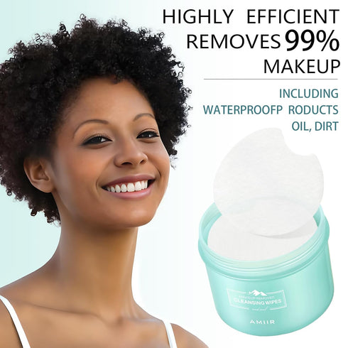 100's Jar Pre-Moistened Face Makeup Remover Wipes Sensitive Skin All-In-One Facial Cleansing Hydrating NO-DRY-OUT Gentle Alcohol-Free, 2 Jars...