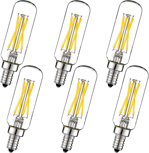 LiteHistory E12 led Bulb 6W Equivalent E12 Candelabra Bulb 60 watt Neutral White 4000K AC120V 600LM Dimmable T6 T25 for Chandeliers,Ceiling Fan an...