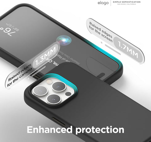 elago Magnetic Silicone Case Compatible with iPhone 15 Pro Case 6.1 Inch Compatible with All MagSafe Accessories - Built-in Magnets, Soft Grip Sil...