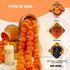 Marigold Garland for Decoration 5 feet Long Strands Artificial Marigold Flowers, Indian Décor for Pooja, Wedding Christmas, Events (Orange, 5)...