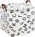 LANGYASHAN Square Storage Baskets Waterproof Canvas Children Laundry Nursery Hamper for Shelves Gift Baskets Toy Organizer Room Decor (Square alph...