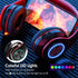 2022 Wireless Bluetooth Headphones,Colorful LED Lights Comfort Over Ear Foldable Headset with Built-in Microphone,FM,SD Card Slot,Wired for School...