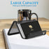 2 Pcs Black Business Card Holder Desk, Wire Mesh Business Card Holder Display, Desktop Business Card Stand, Metal Business Card Display Holder for...