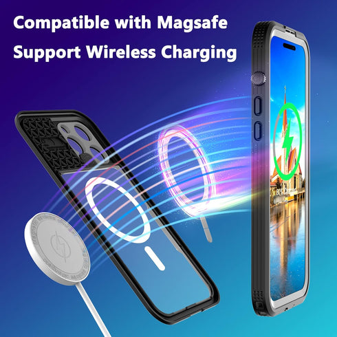 iPhone 14 Pro Waterproof Case - iPhone 14 Pro Case Waterproof 6.1 inch Full Body Protective Shockproof Dustproof IP68 Certified Waterproof Phone C...