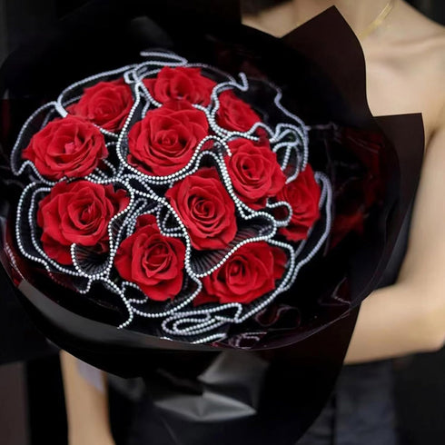 CCINEE 4.37 Yards Flower Wrapping Mesh Paper?Pearl Wrinkled Wavy Net Yarn Flower Wrapping Mesh Paper Korean Bouquet Wrapping Mesh for DIY Crafts V...