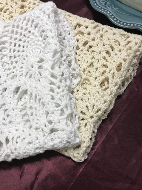 Damanni Cotton Handmade Crochet Lace Tablecloth Doilies Doily,Round,Beige,20 Inch...