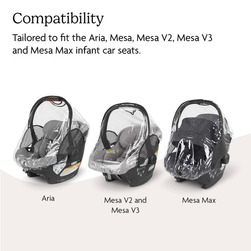 UPPAbaby Rain Shield for Mesa and Aria Infant Car Seat Carriers - Waterproof and Windproof Coverage - Ventilated Design - Quick Attachment...