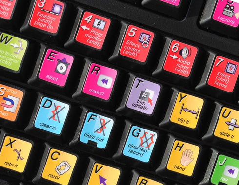 Adobe Premiere Keyboard Stickers Laminated MATT New (11.5 x 13 mm)...