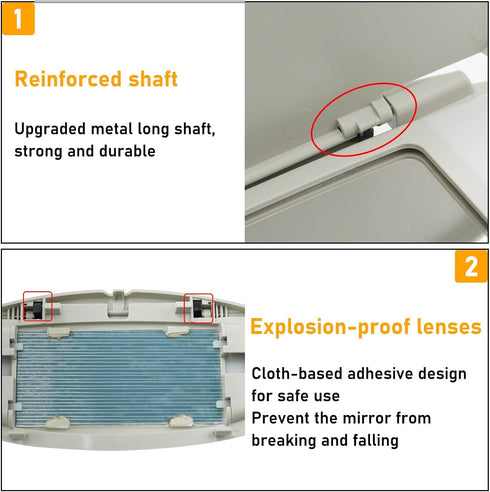 Compatible with 2007-2014 Mini Cooper Sun Visor Vanity Mirror Cover,Front Visor Illuminated Mirror Cover Replacement R55/56/60 for Left/Right,1PCS...