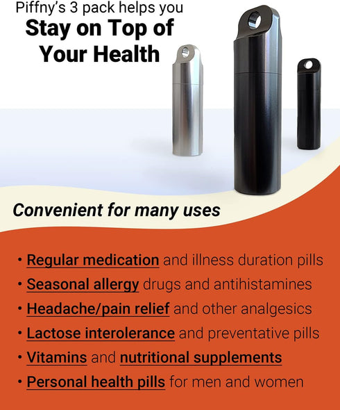 Waterproof Portable Keychain Pill Holder Medicine Fob with Key Ring for Travel, Camping Trips, and Everyday Assurance - 3 Pack...