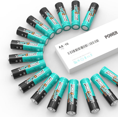 AA Batteries with Fresh Date - 16 Count Industrial Pack - Ultra Long-Lasting Triple A Alkaline Battery (16 Count Pack)...