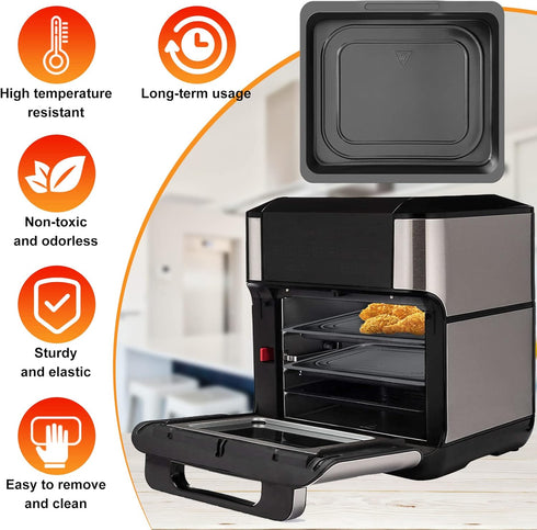 Air Fryer Cooking Tray for Instant Vortex Plus10 Qt, Food Grade Nonstick Replacement Rack Parts Grill Pan Crisper Plate for Chefman Innsky CROWNFU...