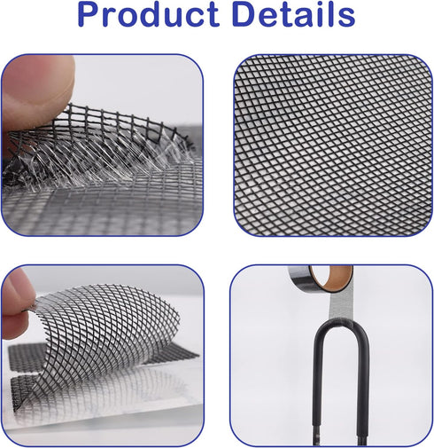 BAYTORY 30Pcs Window Screen Door Mesh Repair Kit, 3-Layer Strong Adhesive & Waterproof Tape Fiberglass for Screens Window, Door, Tent and Garden M...