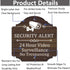 2 Pack Security Alert 24 Hour Video Surveillance Signs No Trespassing Signs 12 x 12 Inches CCTV Camera Warning Safety Signs Metal Reflective Sturd...