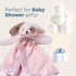 Bearington Baby Wiggles Snuggler, 15 Inch Pink Puppy Dog Plush Stuffed Animal Security Blanket Lovey for Babies...