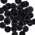 Chenkou Craft Mix Color Plastic Resin Circle Big Button 4 Holes DIY Craft Sewing (Black, 1 1/4"(30mm))...
