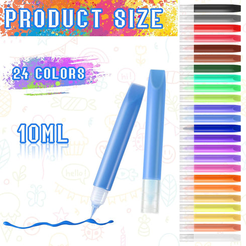 24 Pcs Suncatcher Paint Pens DIY Stained Glass Window Art Paint Pen for Kids Neon Suncatcher Paint Pens Crafts Sets for Kids 24 Colors...