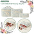 3 Pcs Cotton Quilted Makeup Bag Set, Floral Cotton Cosmetic Bag, Cute Makeup Bag, Aesthetic Toiletry Travel Organizer Bag for Women Girls (A)...
