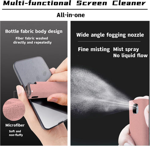 3 in 1Fingerprint Proof Screen Cleaner Tool, Touchscreen Electronic Screen Cleaner, All in One Cleaning Kit with Microfiber and Soft Fiber Flannel...