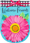 Evergreen Flag Welcome Friends Daisy Burlap Spring Garden Flags 12x18 double sided | Small Garden Flags For Outside | Welcome Spring Flag Décor fo...