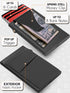 Pop Up Card Holder Wallet - Minimalist Slim Stealth Wallet for Men - RFID Blocking Mens Wallet with Money Clip Cash Pocket - Aluminum Metal Push B...