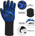 GEEKHOM BBQ Grill Gloves,1472? Heat Resistant Oven Gloves, EN407 Certified 13 Inch Flexible Barbecue Mitts Good Grip for Smoker, Baking, Cooking, ...