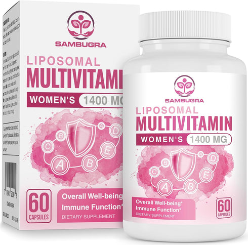 Liposomal Multivitamin for Women 1400MG - Womens Daily Multi Vitamins Supplements with Iron, Vitamin A, C, D, E and B Complex for Immune Health, H...