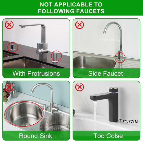 Sink Splash Guard, 5°Slope Silicone Draining Mat for Kitchen Sink, 24 inch Sink Faucet Mat, Silicone Sink Faucet Mat Splash Guard, Sink Water Spla...