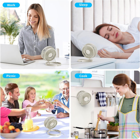 SmartDevil USB Desk Fan, 2 Speeds Small Personal Desk Fan, 90° Rotate Portable Foldable Mini Desktop Table Fan, Strong Wind, Quiet Operation, for ...