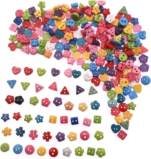 6mm 100Pcs Mixed Color and Style Mini Buttons for DIY Handmade Craft Art Sewing Doll Cloth Buttons...
