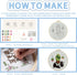 FREEBLOSS 4 Set 8'' Embroidery Kit for Beginners Cats&Plants Pattern Embroidery Kit with Instructions Full Kit of Embroidery Cloth 2 Embroidery Ho...