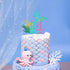 Mermaid Four Cake Topper, Happy 4th Birthday Cake Decor, I'm Four Sign, Little Mermaid Birthday Party Decoration Supplies, Daughter of the Sea, Un...