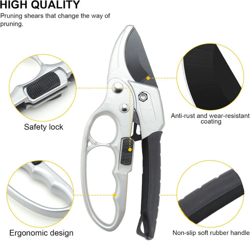 garden clippers, garden tools-pruning shears, arthritis weak hand snip, work 3 times easier, pruning shears for gardening & gardening scissors...