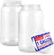 Stock Your Home 1 Gallon Clear Plastic Jars with Lids (2 Pack) 128 oz Wide Mouth Large Jar with Lid, Big Container for Candy, Cookies, Arts & Craf...