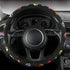 Steering Wheel Cover Embroidery Cute,Pet Paws Stitched,Hand Grip&Breathable,Universal 15 Inch,Suit for Cars,SUV,Black (SWC-Paws)...