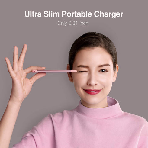 Luxtude Portable Charger iPhone Built in Lightning Cable (MFi Apple Certified), Ultra Slim Portable Phone Charger Thin Battery Pack, 5000mAh Power...