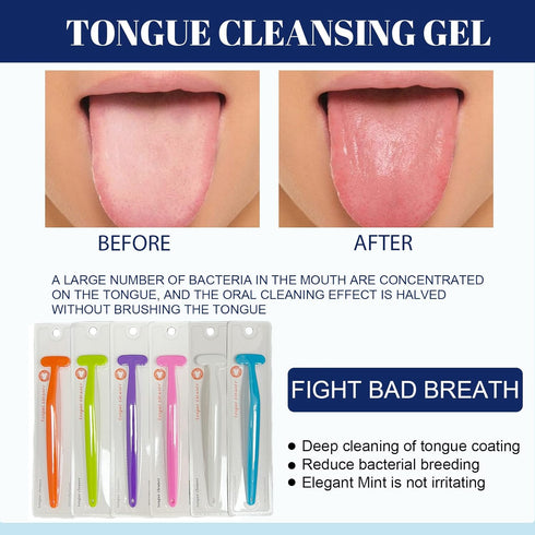 6 Pack Tongue Scraper, Plastic Tongue Cleaner Brush for Adults Tongue Scrubber for Better Breath Dental Oral Care Supplies (6 Pcs Tongue Scraper)...