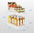 AIYAKA 2 Tier Stackable Sliding Basket Organizer Drawer For Kitchen And Bathroom/Cabinet Drawers,White...