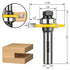 2 Pieces 3 Teeth T Shape Tongue and Groove Router Bit Set 1/4 Inch Shank, Slot depth 1/4", Slot height 1/4",Shelves & Cabinet,Woodworking Tools (1...