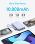Anker Power Bank, 10,000mAh Portable Charger with Built-in USB-C Cable and Lanyard, 22.5W Max Output with 2 USB-C and 1 USB-A Port, Battery Pack f...