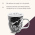 Karma Gifts 16 oz Black and White Boho Mug Mermaid - Cute Coffee and Tea Mug - Ceramic Coffee Mugs for Women and Men...