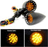 2pcs Amber CNC Motorcycle Bullet LED Turn Signal Light Blinker Indicator Front Rear Tail Light Compatible with Honda HarleyYamaha Suzuki Kawasaki...