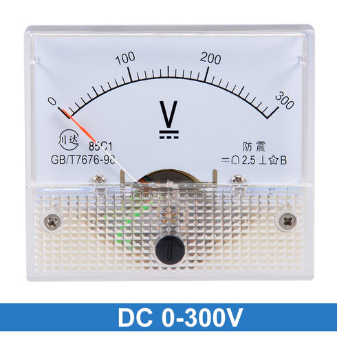 uxcell DC 0-300V Analog Panel Voltage Gauge Volt Meter 85C1 2.5% Error Margin...