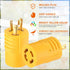 Generator Transfer Switch Adapter Compatible with NEMA L5-30P Male to L14-30R Female, 30 Amp 3 Prong to 4 Prong Locking Generator Adapter, Generat...