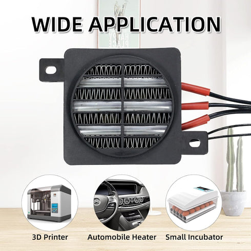 AYNEFY PTC Car Fan Heater,Constant Temperature Air Heaters Thermistor Insulation PTC Heating with Power Cord for Air Heater Humidifier Air Conditi...