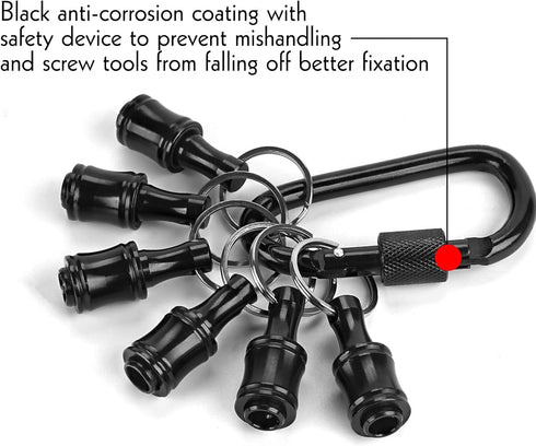 1/4 Inch Bit Holder Keychain, Hex Screwdriver Bits Holder Extension Bar, Quick Change Screw Bit Holder for Most Electric, Hand-held Screwdrivers a...