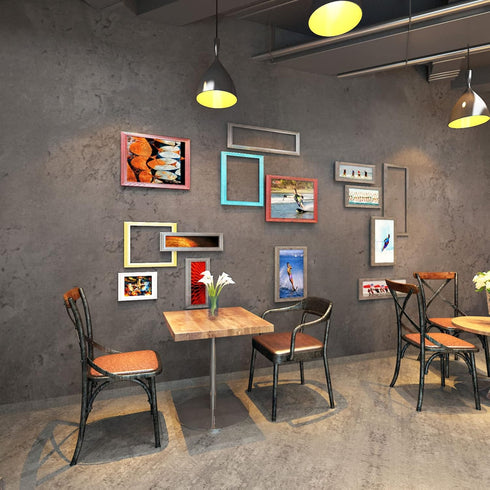 16"×118" Dark Grey Black Concrete Wallpaper Peel and Stick 3D Matte Textured Thick Concrete Cement Contact Paper Vinyl Wrap Removable DIY Tile Wal...