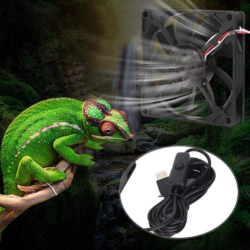 Aquarium Cooling Fan, USB Switch Aquarium Fish Tank Temperature Control Cooling Mute Fan Mini Aquarium Chiller Heat Dissipation Fan, Fish Tank Aqu...