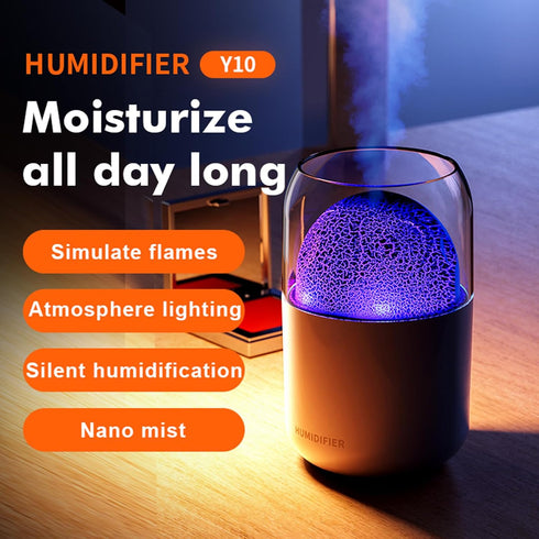 Portable Mini Humidifier, 300ml Small Cool Mist Humidifier, USB Personal Desktop Humidifier for Baby Bedroom Travel Office Home, Auto Shut-Off, 2 ...
