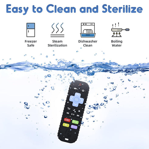 Teething Relief Teethers Toys for Babies 3-6 12 Months Gifts, Silicone Remote Control Baby Teether Bath Toys for 3 6 9 Months Newborn Infant Boy G...